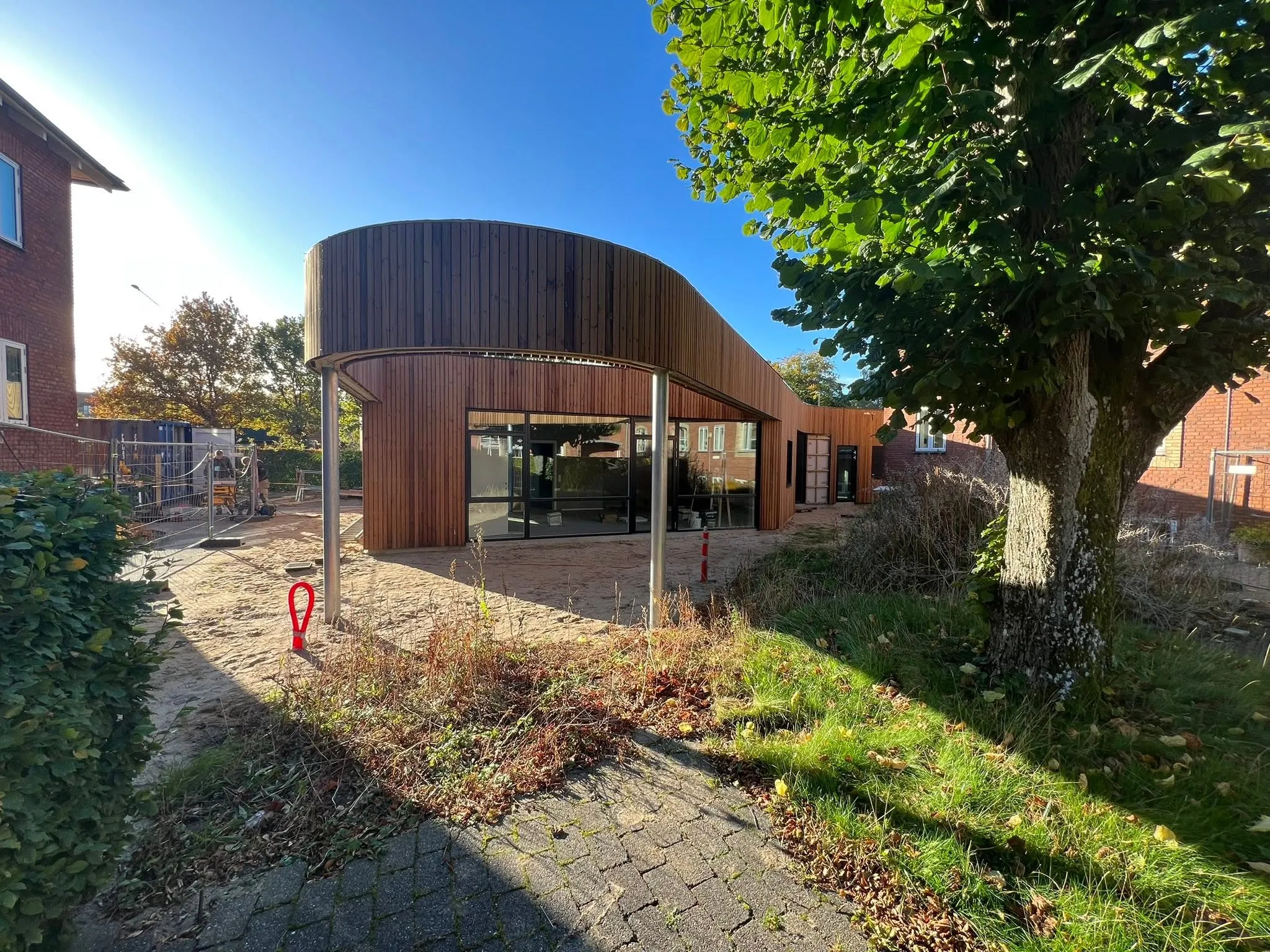 Facadebeklædning på tilbygning i Silkeborg-området