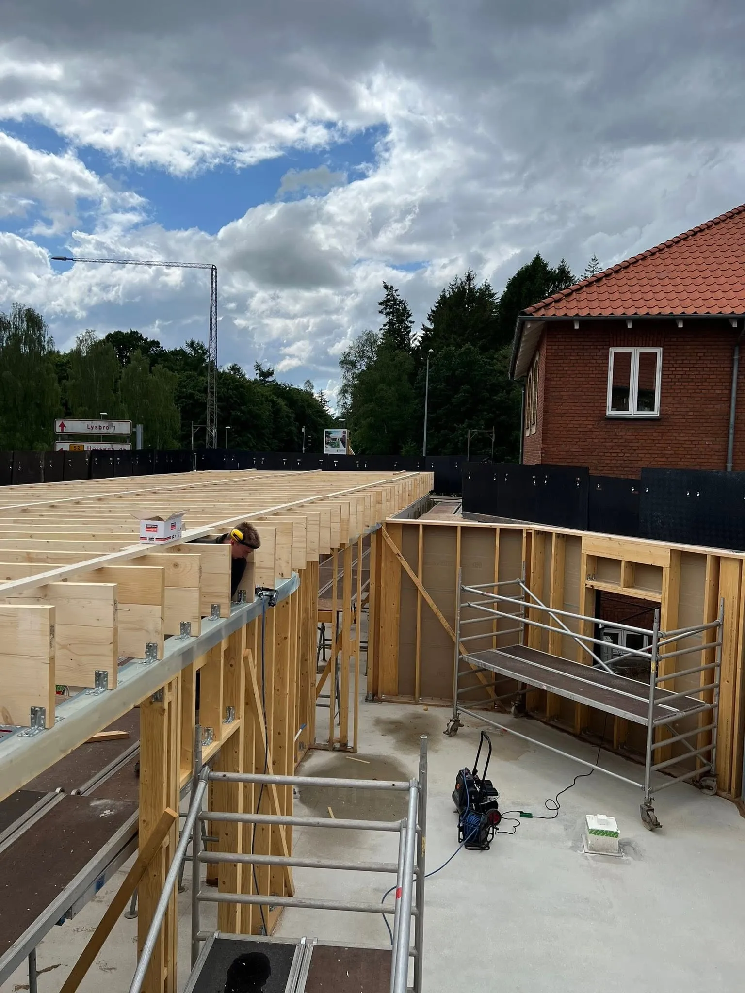 Byggeprojekt under udførelse i Silkeborg-området