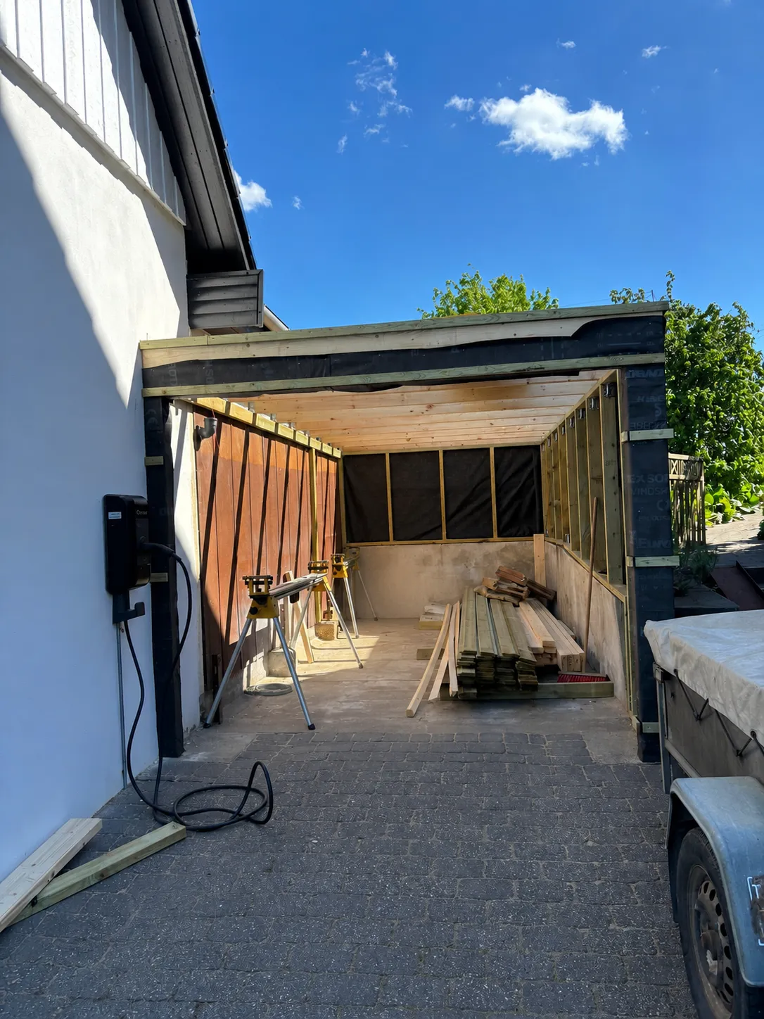 Carport i Silkeborg-området — før
