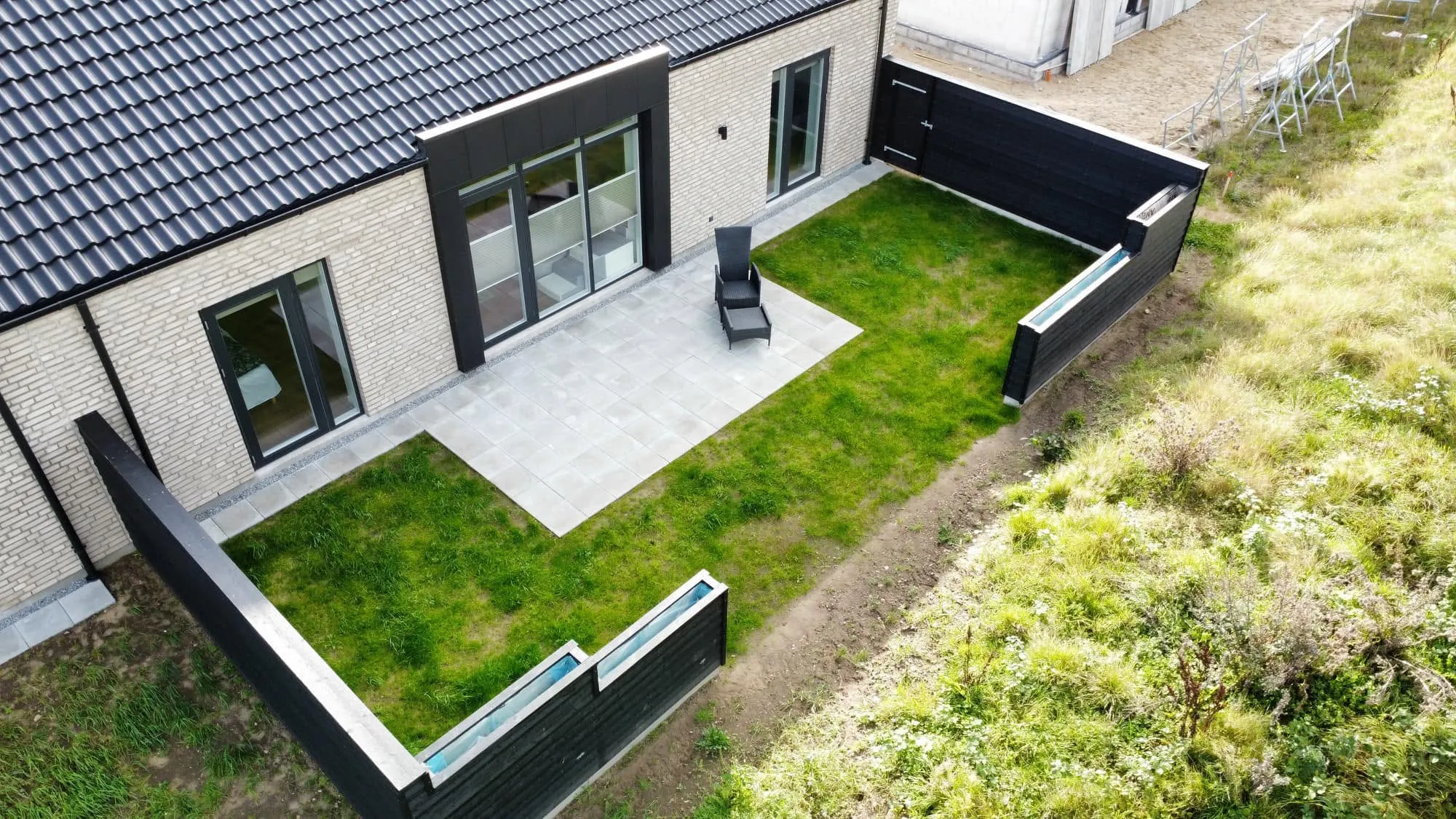 Ombygget hus med ny terrasse i Silkeborg-området